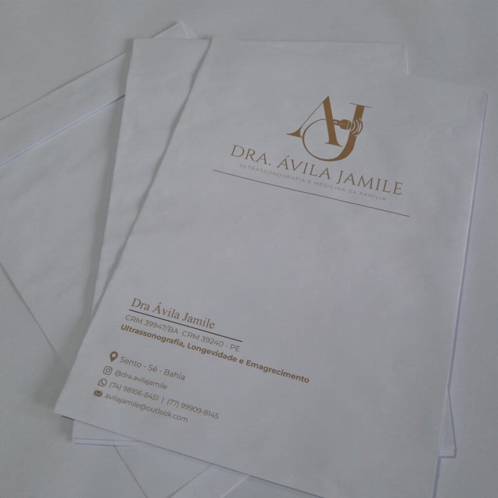 Envelopes personalizados para empresas com impressão profissional